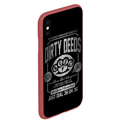 Чехол iPhone XS Max матовый AC/DC: Dirty Deeds, цвет: 3D-красный — фото 2