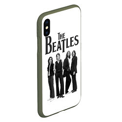 Чехол iPhone XS Max матовый The Beatles: White Side, цвет: 3D-темно-зеленый — фото 2