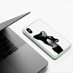 Чехол iPhone XS Max матовый ASAP Rocky: White Fashion, цвет: 3D-салатовый — фото 2