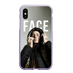 Чехол iPhone XS Max матовый FACE: Slime, цвет: 3D-светло-сиреневый