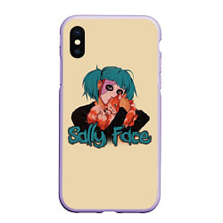 Чехол iPhone XS Max матовый Sally Face: Kid Girl, цвет: 3D-светло-сиреневый