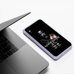 Чехол iPhone XS Max матовый God of War, цвет: 3D-светло-сиреневый — фото 2