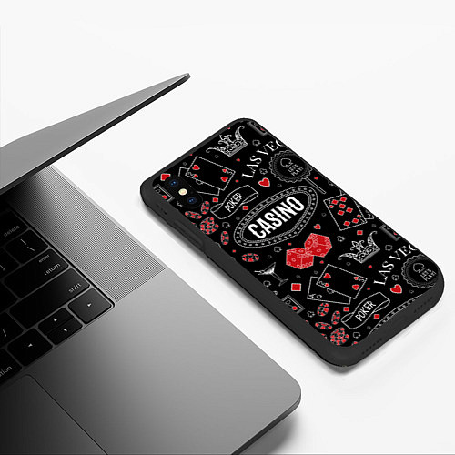 Чехол iPhone XS Max матовый Casino / 3D-Черный – фото 3