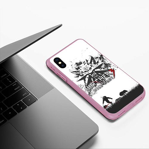 Чехол iPhone XS Max матовый The Witcher 3: Wild Hunt / 3D-Розовый – фото 3