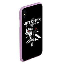 Чехол iPhone XS Max матовый The Witcher 3: Wild Hunt, цвет: 3D-сиреневый — фото 2