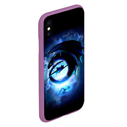 Чехол iPhone XS Max матовый Night Fury, цвет: 3D-фиолетовый — фото 2