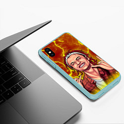 Чехол iPhone XS Max матовый Gone Fludd art 2, цвет: 3D-мятный — фото 2