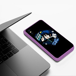 Чехол iPhone XS Max матовый Бездомный бог, цвет: 3D-фиолетовый — фото 2
