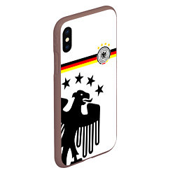 Чехол iPhone XS Max матовый Сборная Германии, цвет: 3D-коричневый — фото 2