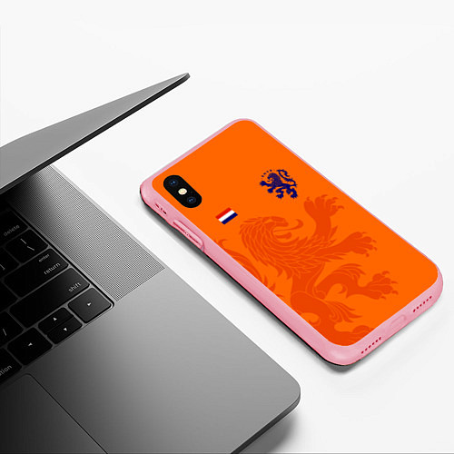 Чехол iPhone XS Max матовый Сборная Голландии / 3D-Баблгам – фото 3