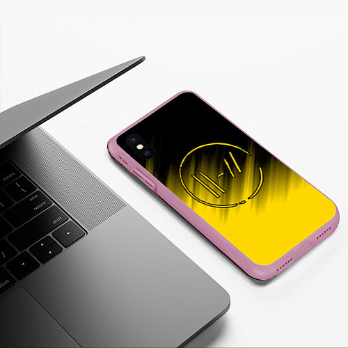 Чехол iPhone XS Max матовый TWENTY ONE PILOTS / 3D-Розовый – фото 3
