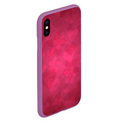 Чехол iPhone XS Max матовый Любовь и счастье, цвет: 3D-фиолетовый — фото 2