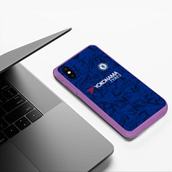 Чехол iPhone XS Max матовый Chelsea home 19-20, цвет: 3D-фиолетовый — фото 2