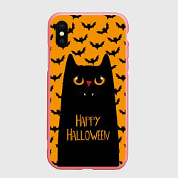 Чехол iPhone XS Max матовый Happy Halloween, цвет: 3D-баблгам