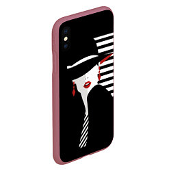 Чехол iPhone XS Max матовый Fashion, цвет: 3D-малиновый — фото 2