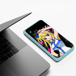 Чехол iPhone XS Max матовый Fairy Tail: Lucy, цвет: 3D-мятный — фото 2