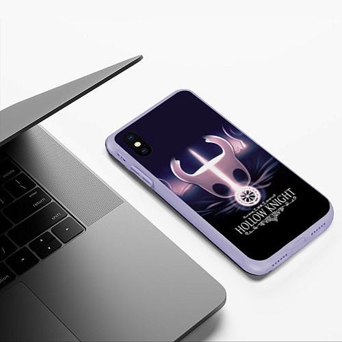 Чехол iPhone XS Max матовый Hollow Knight / 3D-Светло-сиреневый – фото 3