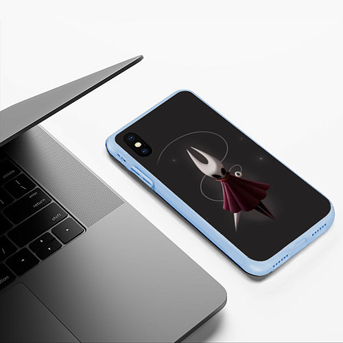 Чехол iPhone XS Max матовый Hollow Knight / 3D-Голубой – фото 3
