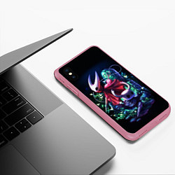 Чехол iPhone XS Max матовый Hollow Knight, цвет: 3D-малиновый — фото 2