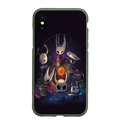 Чехол iPhone XS Max матовый Hollow Knight, цвет: 3D-темно-зеленый