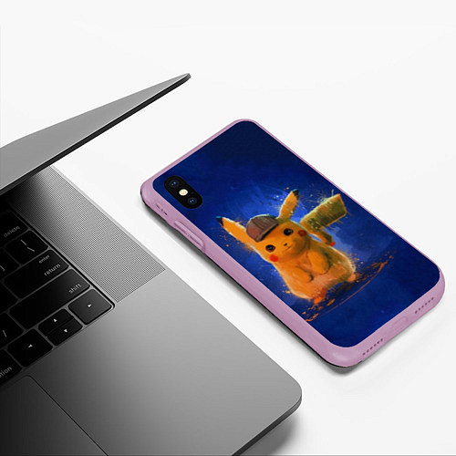 Чехол iPhone XS Max матовый Pika Pika / 3D-Сиреневый – фото 3