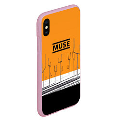 Чехол iPhone XS Max матовый Muse: Orange Mood, цвет: 3D-розовый — фото 2