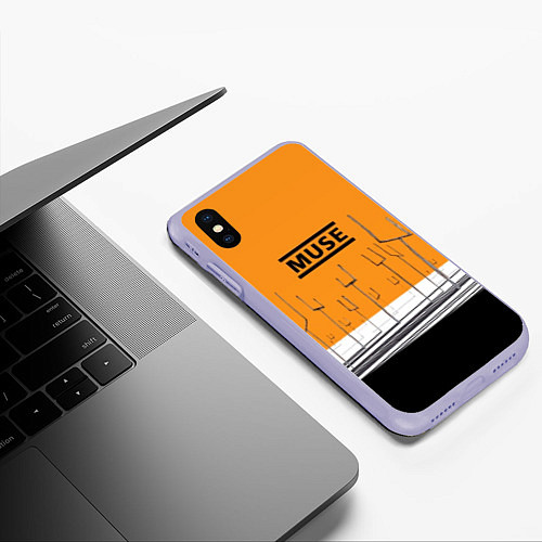 Чехол iPhone XS Max матовый Muse: Orange Mood / 3D-Светло-сиреневый – фото 3