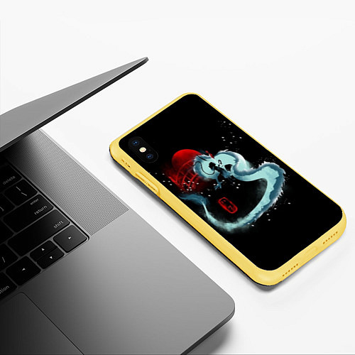 Чехол iPhone XS Max матовый Унесенные Призраками / 3D-Желтый – фото 3