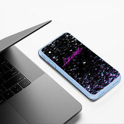Чехол iPhone XS Max матовый ДЖИЗУС, цвет: 3D-голубой — фото 2