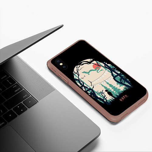Чехол iPhone XS Max матовый Хранители Леса / 3D-Коричневый – фото 3
