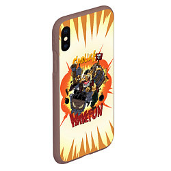 Чехол iPhone XS Max матовый Techies габен - Have Fun!, цвет: 3D-коричневый — фото 2