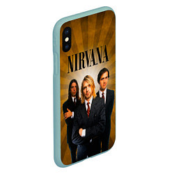 Чехол iPhone XS Max матовый Nirvana, цвет: 3D-мятный — фото 2