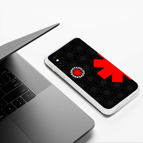 Чехол iPhone XS Max матовый RED HOT CHILI PEPPERS / 3D-Белый – фото 3