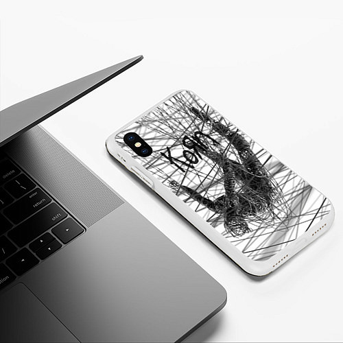 Чехол iPhone XS Max матовый Korn: The Nothing / 3D-Белый – фото 3