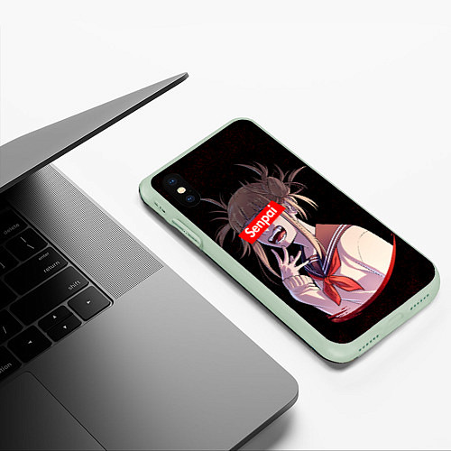 Чехол iPhone XS Max матовый Senpai My Hero Academia / 3D-Салатовый – фото 3