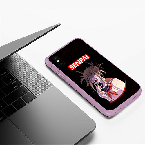 Чехол iPhone XS Max матовый Senpai My Hero Academia / 3D-Сиреневый – фото 3