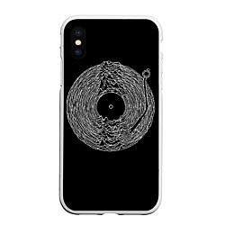 Чехол iPhone XS Max матовый Joy Division, цвет: 3D-белый