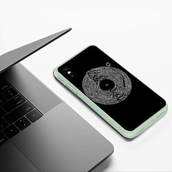 Чехол iPhone XS Max матовый Joy Division, цвет: 3D-салатовый — фото 2