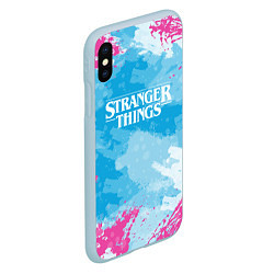 Чехол iPhone XS Max матовый STRANGER THINGS, цвет: 3D-голубой — фото 2