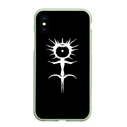 Чехол iPhone XS Max матовый GHOSTEMANE, цвет: 3D-салатовый