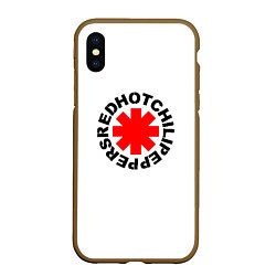 Чехол iPhone XS Max матовый RED HOT CHILI PEPPERS, цвет: 3D-коричневый