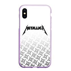 Чехол iPhone XS Max матовый METALLICA, цвет: 3D-сиреневый