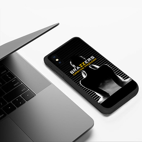 Чехол iPhone XS Max матовый Brazzers сasting-producer / 3D-Черный – фото 3
