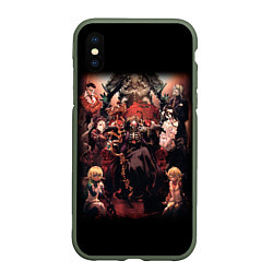 Чехол iPhone XS Max матовый Overlord 1, цвет: 3D-темно-зеленый