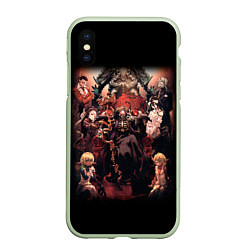 Чехол iPhone XS Max матовый Overlord 1, цвет: 3D-салатовый