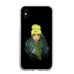 Чехол iPhone XS Max матовый BILLIE EILISH, цвет: 3D-белый