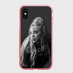 Чехол iPhone XS Max матовый Billie Eilish fak off, цвет: 3D-баблгам