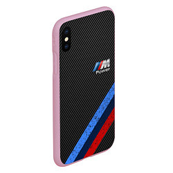 Чехол iPhone XS Max матовый BMW КАРБОН, цвет: 3D-розовый — фото 2