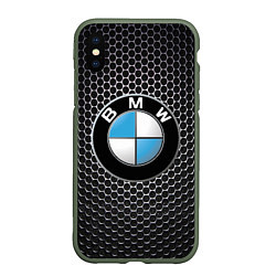 Чехол iPhone XS Max матовый BMW РЕДАЧ, цвет: 3D-темно-зеленый