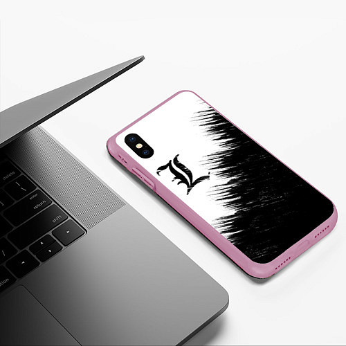 Чехол iPhone XS Max матовый Death Note 5 / 3D-Розовый – фото 3